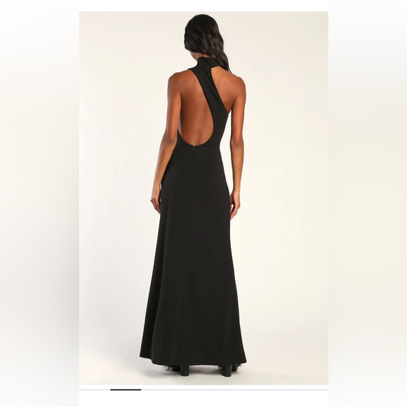 New/Never Worn: Lulu's Chic Black One-Shoulder Gown - Large - Picture 2 of 7